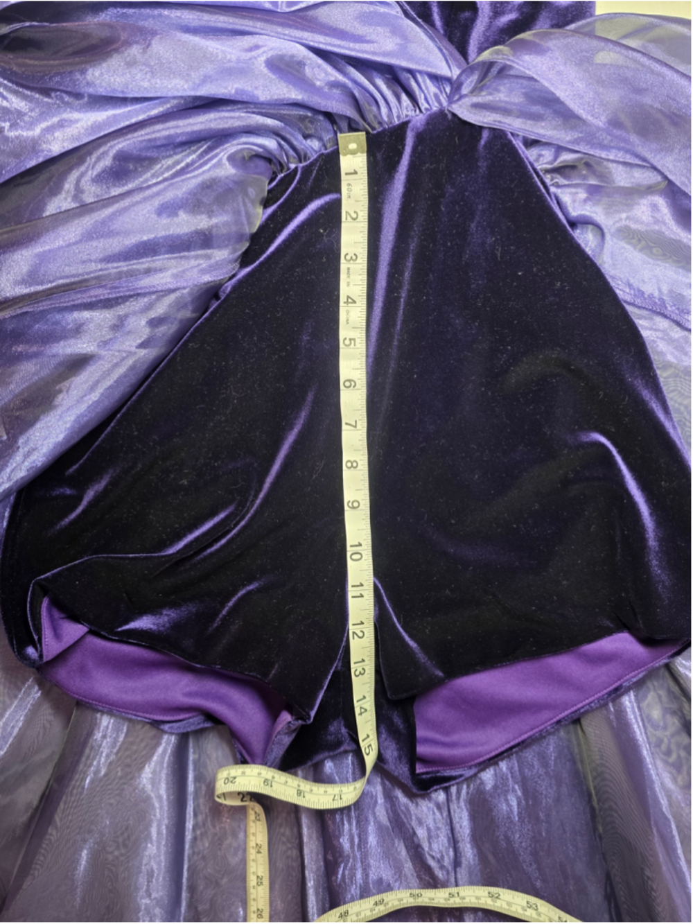 Mac Duggal Purple Velvet Halter Romper Gown Overskirt Pageant OOC Fun Fashion - Picture 11 of 15